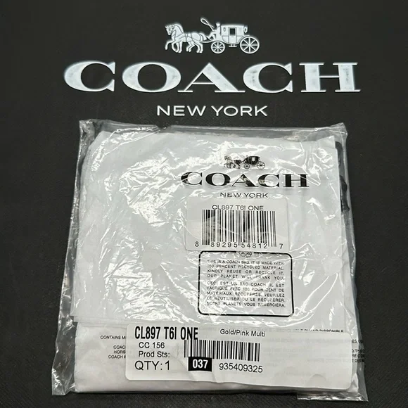 NWT Coach Rexy Coin Beaded Choker Necklace Gem Stone Charm Adjustable Dinosaur - Picture 4 of 10